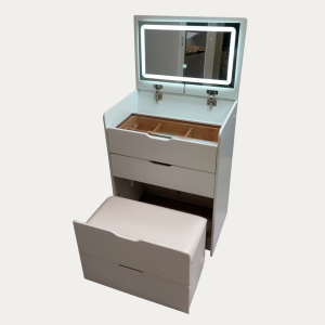 Tocador 3 en 1 con Taburete y Luz LED - Imagen 2