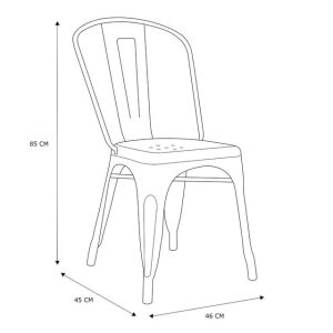 Silla Tolix Base de Madera - Imagen 4