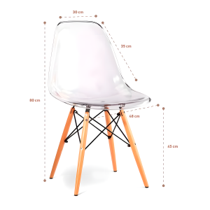 Silla EAMES Transparente - Pack 4 uni - Imagen 7