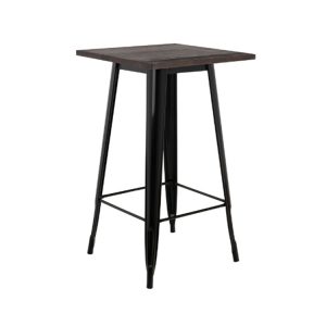 Mesa Bar Tolix 60x60x105 cm - Base en Madera - Imagen 2