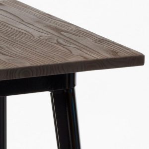 Mesa Bar Tolix 60x60x105 cm - Base en Madera - Imagen 5