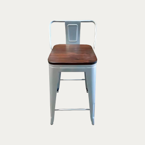 Piso Tolix, Respaldo Bajo, Base Madera, 66cm - Imagen 5