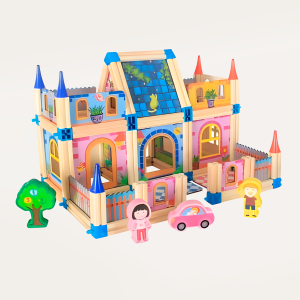 Castillo de Madera en Bloques Armable - Imagen 1