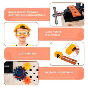 Juego Mesa de Herramientas Kids Tool 78 Psc - Imagen 2
