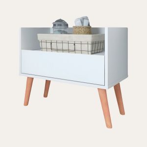 Arrimo Multiuso, Velador 1 Cajon - Blanco - Imagen 2