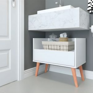 Arrimo Multiuso, Velador 1 Cajon - Blanco - Imagen 5