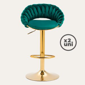 Taburetes Deluxe Terciopelo - Pack x2 - Imagen 1